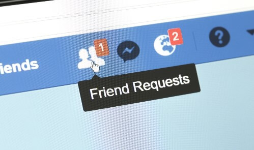 Notificações do Facebook e quantidade de pedidos de amizade que podem virar seguidores no Instagram