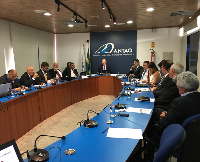 Reunião da diretoria da Antaq com representantes de associações de terminais portuários